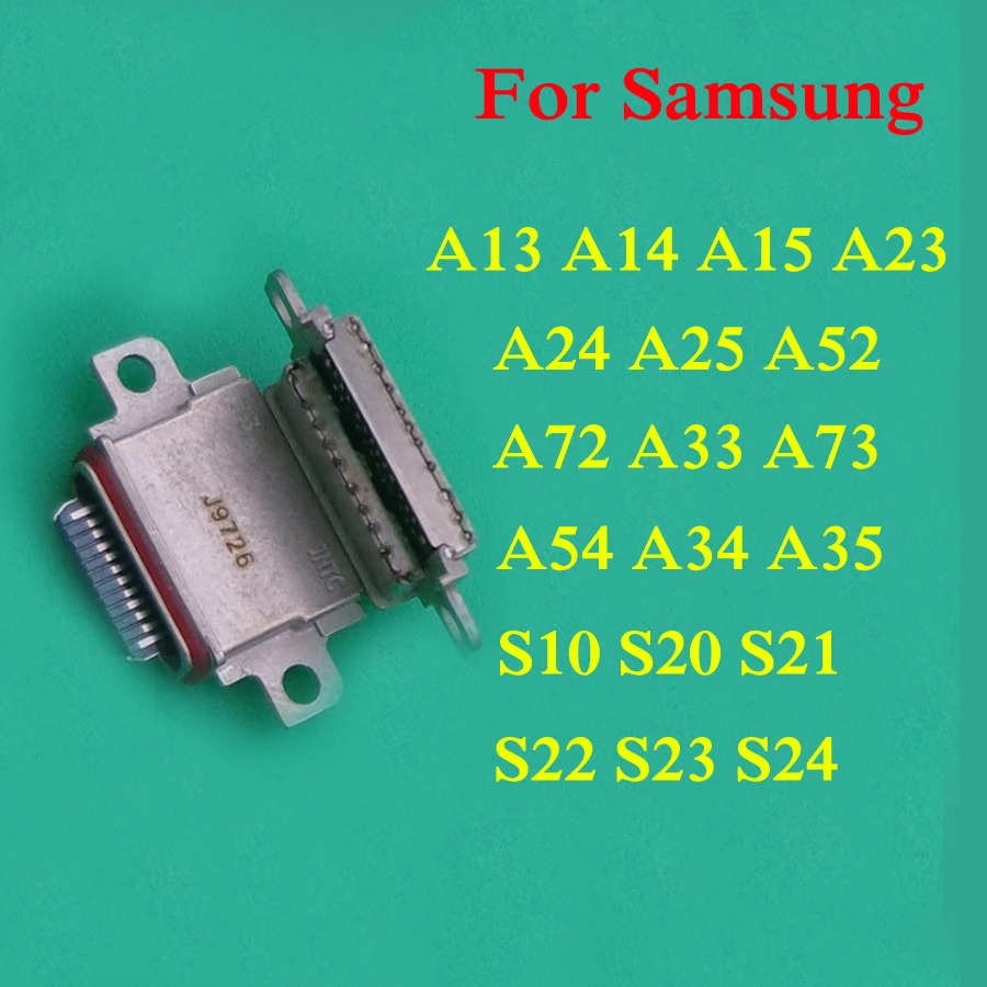 10 قطعة لسامسونج S23 S24 الترا S22 S21 S20 S10 زائد A55 A35 A25 A15 A24 A34 A33 A52 A72 A73 USB شحن ميناء موصل