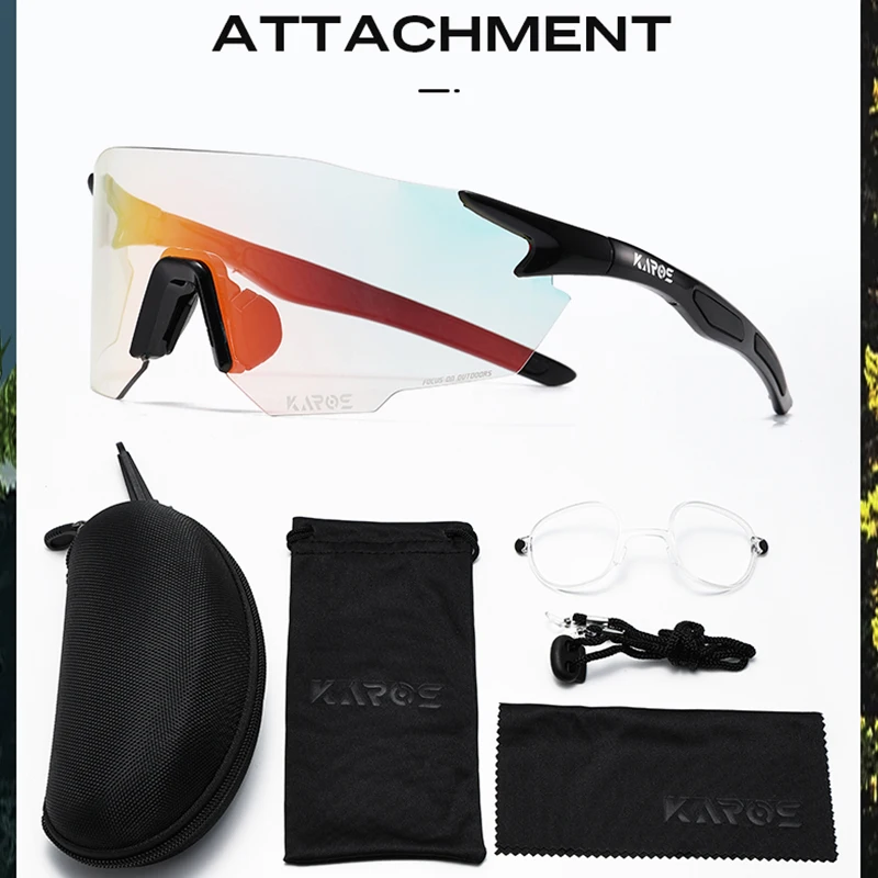 KAROS Photochromic Cycling Glasses MTB Road Bike Eyewear Men Women Outdoor Sports Sunglasses Adjustable Lens for Bicycle K01 - view 6