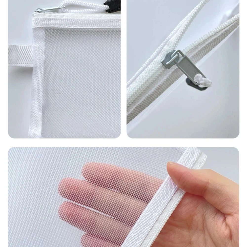 9 قطعة A4/A5/A6 شبكة زيبر الحقيبة حقيبة مستندات معرف حقيبة التخزين اللوازم المكتبية المدرسية حقائب مكياج التجميل