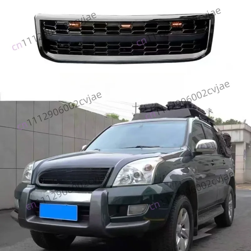 Front Grille fits for Toyota Land Cruiser LC120 2003-2009 Radiator Mesh Grille with Light