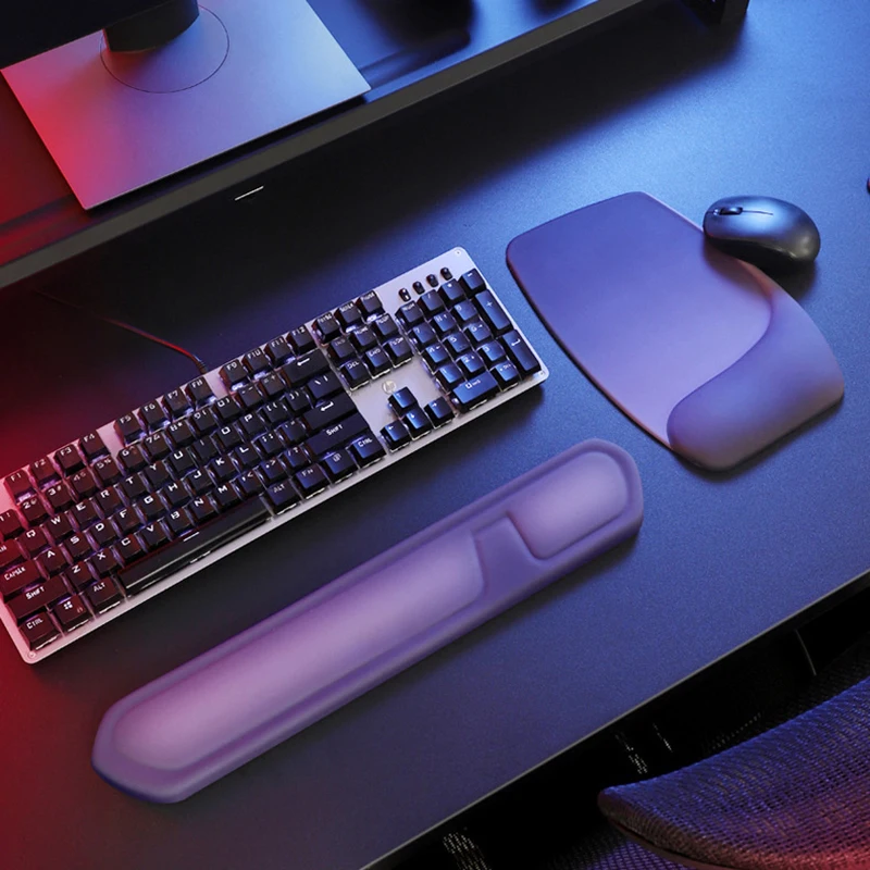 Anti-Slip Computer Keyboard Wrist Soft Pad Mouse Pad With Comfortable Gel For Laptop Desktop PC Office Worker E-Sport Gamer