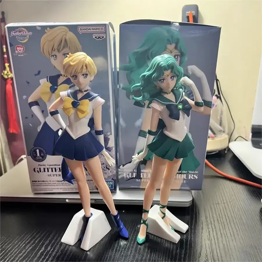 Original Bandai Sailor Moon Anime Figure Meiou Setsuna Sailor Saturn Sailor Neptune Sailor Uranus Sailor Mercury Action Figurine