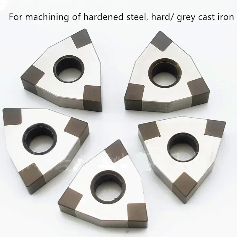 CBN CNC Insert WNMG080408 WNGA 080404 Wnmg 080412 PCBN Tip Lathe Cutter Turning Tools for Cutting Hardened Steel Cast Iron Roll