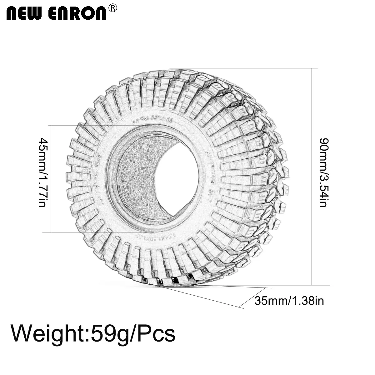 Juego De Neumáticos INJORA 1.9 Para Coches RC Crawler, Desplazamiento -8.9mm, Llanta Beadlock, Súper Agarre En Barro, Compatible Con SCX10 Y TRX4