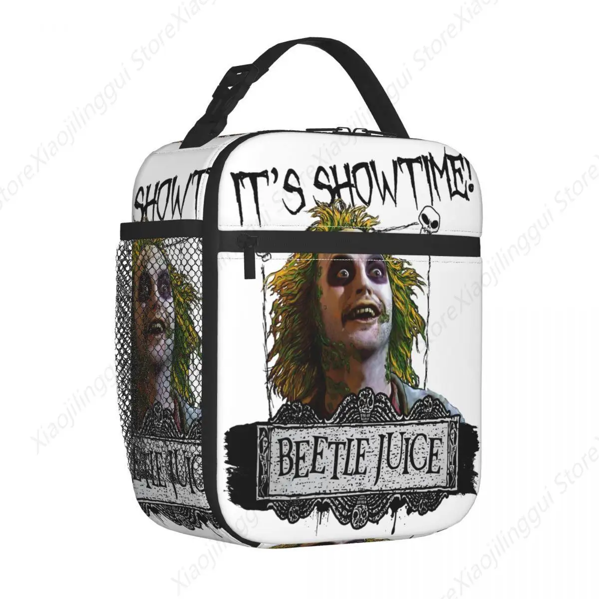 Insulated Lunch Tote Bag B-Beetlejuice Horror Movie Accessories Lunch Food Box Causal Cooler Thermal Lunch Box For Work