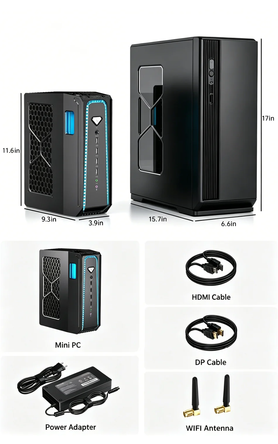 MSECORE Liquid Cooling Gaming PC AMD Ryzen 9 9950X3D RTX5070 Discrete Graphics DDR5 Dual M.2 NVMe SSD WiFi6E BT5.3 2.5G LAN 8K