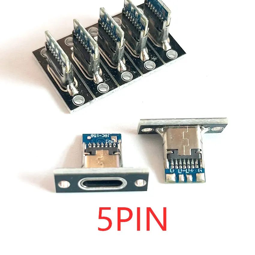 1/5/10PCS Type C Female Double-sided Positive Negative Plug-in Test Board With PCB Board Type-c Connector Data Charging Port