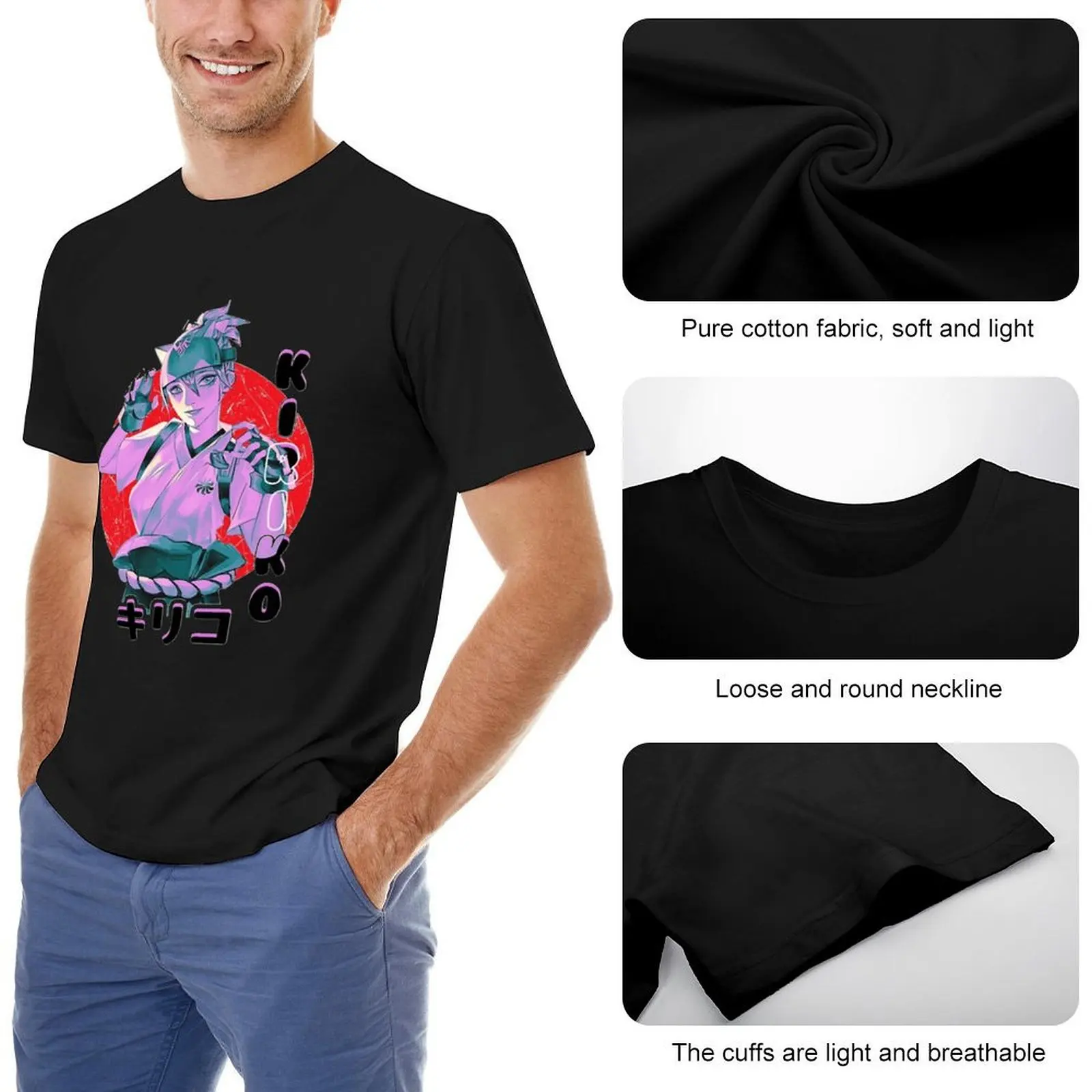 Kiriko T-Shirt sublime vintage anime shirt cute tops mens tall t shirts image 5