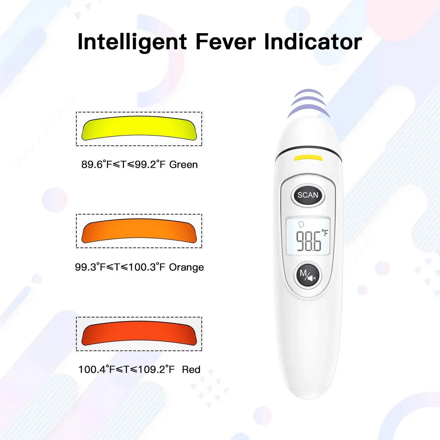 Kingclinic Digital Ear Thermometer Ear and Forehead Mode Ideal for Family Kids and Adults 1 Second Reading