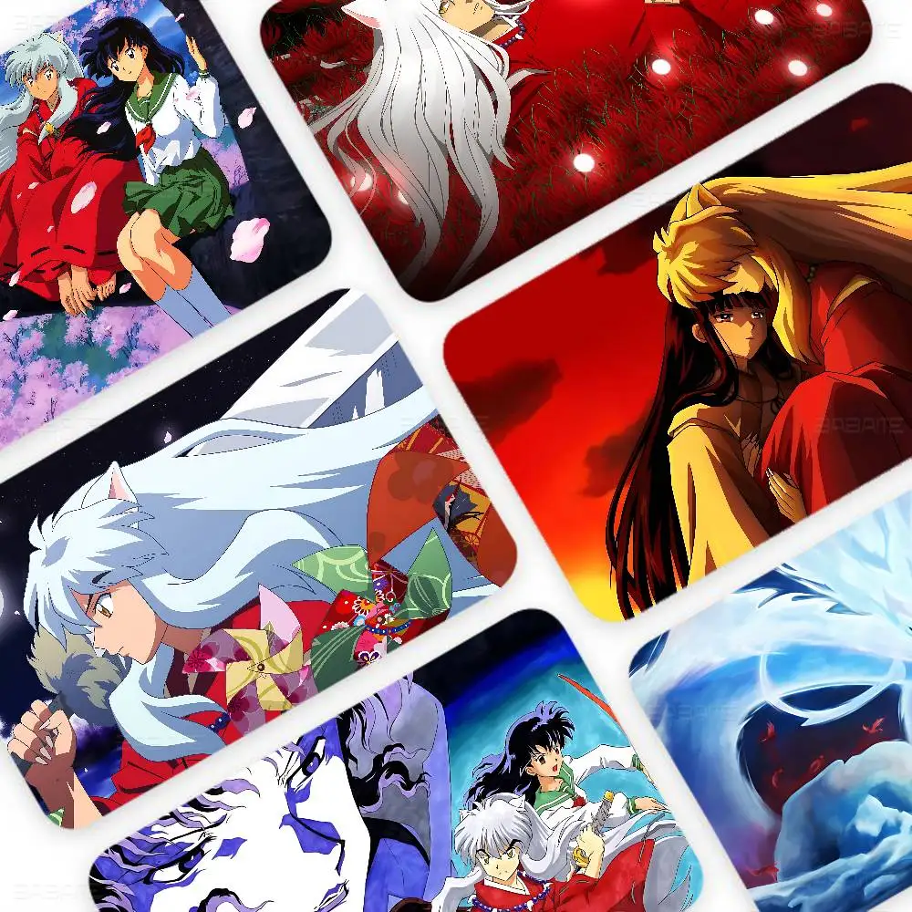 Japanese Anime Inuyasha Cartoon Credit Card Skin Stickers for Bank Card Bus Metro Card Sticker Waterproof Women Gift
