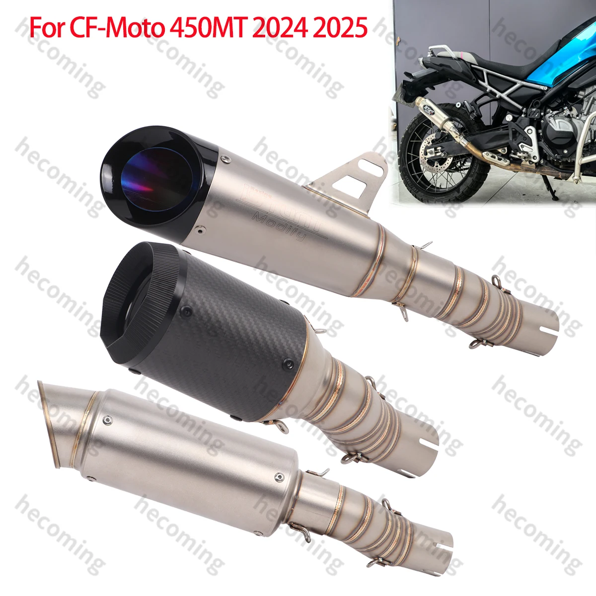 

Выхлопная труба 450 MT для CFMOTO 450 MT 2024-2025, наконечники для мотоциклов, труба среднего звена, глушитель, DB Killer