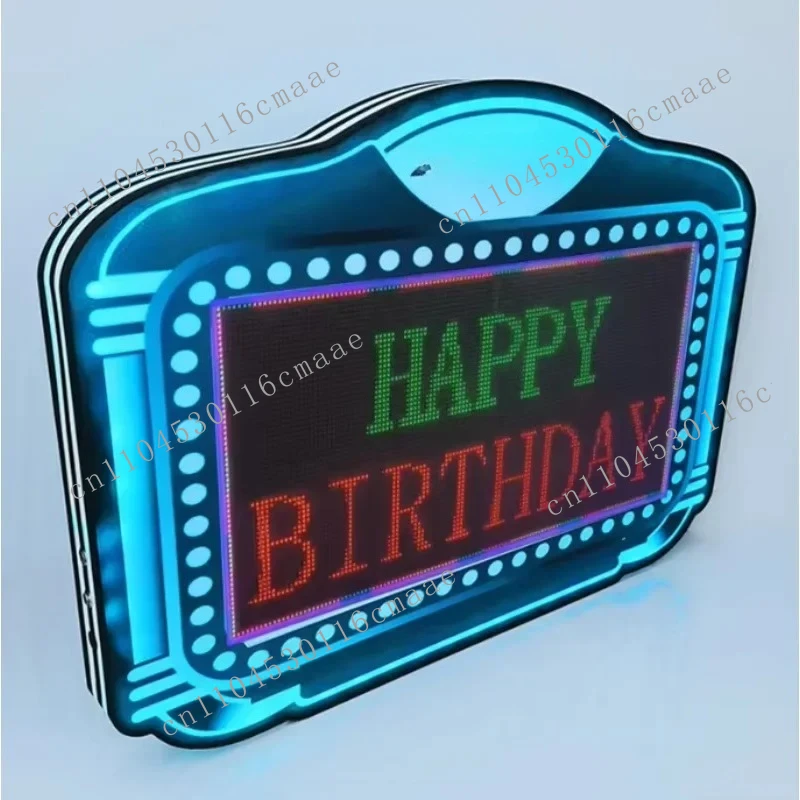 High Quality Customized Logo LED Letter Board Marquee Night Club Bottle Presenter with Metal Frame Digital Message Sign
