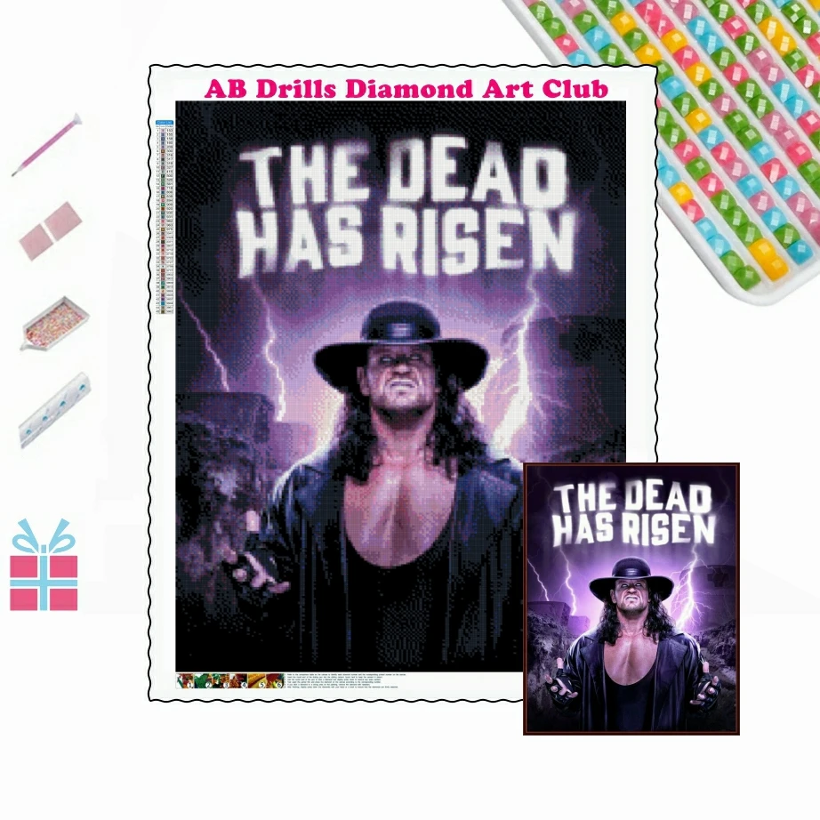 Lutteur The Undertaker 5D DIY AB Drills Diamond Painting Horror Movie Embroidery Cross Stitch Kits Art Handmade Room Decor