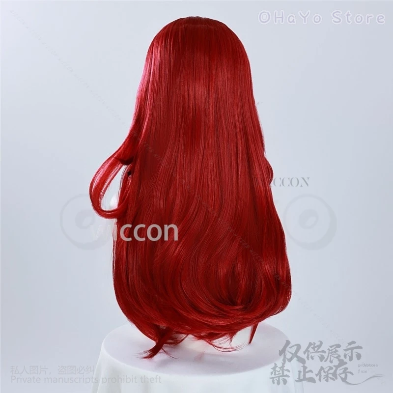 Genshin Impact Cosplay Perruques Synthétiques Rouge, Jeu Anime, Cos Chasca, Long, Degré de Chaleur, Halloween, Costumes Femme Adulte Fille