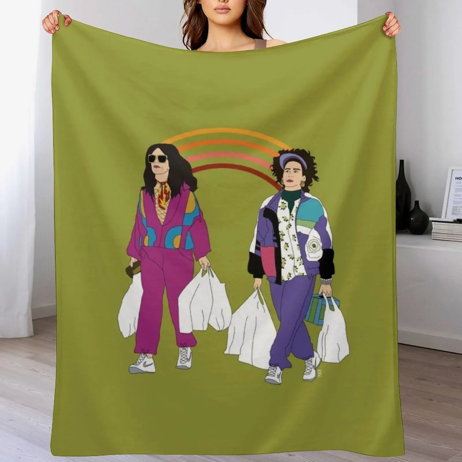 

Broad City Abbi and Ilana Throw Blanket sofa bed Decorative Sofas Stuffeds warm for winter Blankets