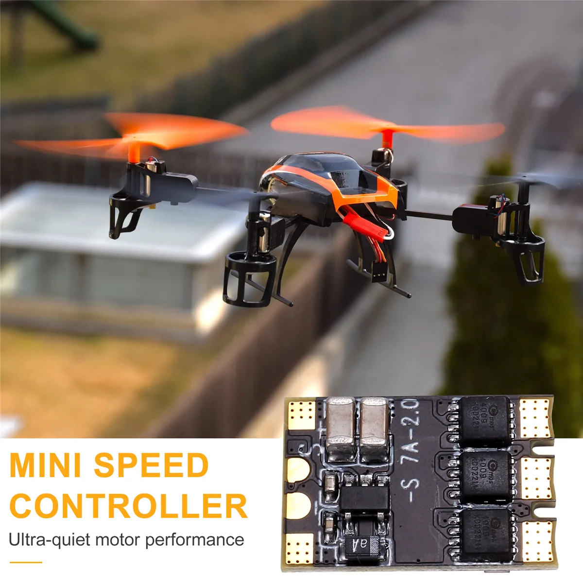 7A BLheli S RC ESC Mini controlador de velocidad para Dshot600 / Dshot300 / Oneshot42 1-2s para DIY Dron de carreras con visión en primera persona