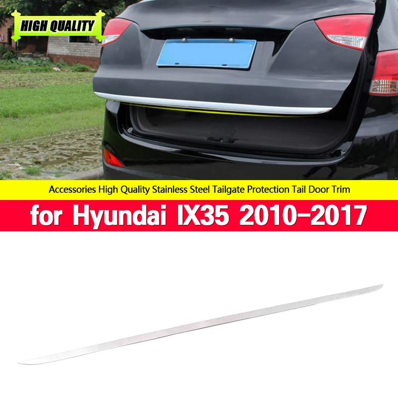 

Tailgate Rear Door Bottom Cover Molding Trim Stainless Steel Back Door Trim Car Accessories for Hyundai IX35 2010-2017