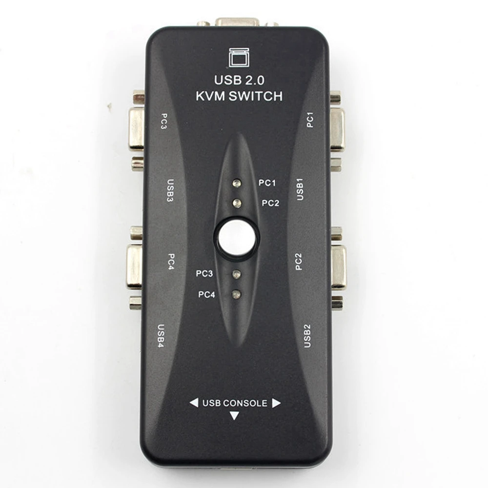 

ААА! !Один для четырехпортовых USB 2.0 KVM-переключателей, клавиатурный монитор, VGA SVGA, ПК, ноутбука