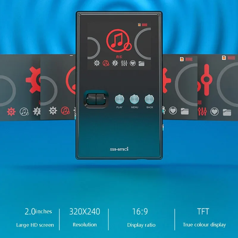 Profesjonalny bezstratny odtwarzacz muzyczny HIFI obsługa MP3 DSD256 24bit/192KHz dekodowanie CUE odtwarzanie Walkman regulacja EQ