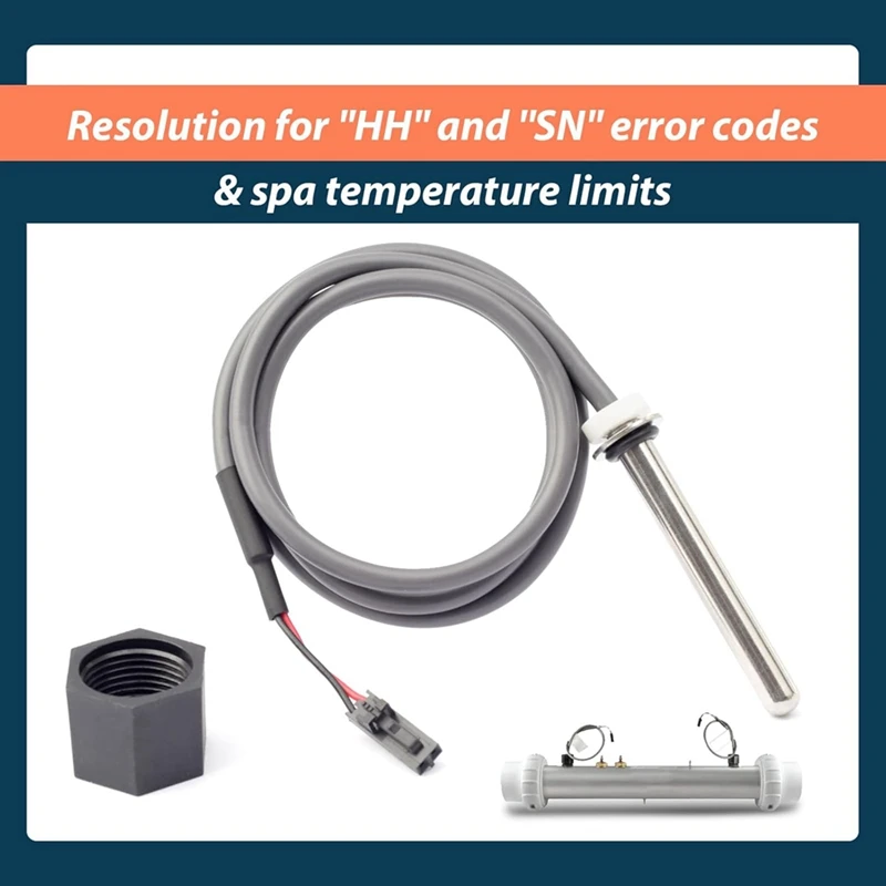 Hot Tub Sensor For Balboa Spa Heater M7 System With 24Inch Cable Temp/High Limit,Hot Tub Sensor Replaces For 30042 30382