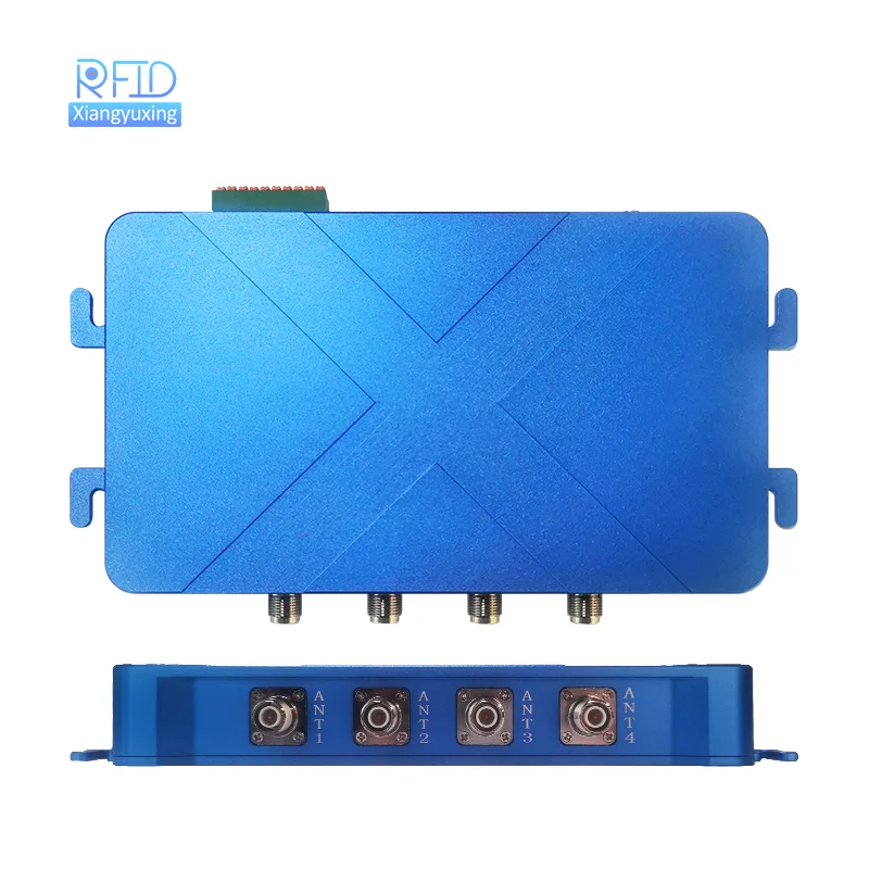 RS232/RS485 TCP IP WIFI Access Control RFID Fixed Reader 4 Antenna Ports 860-960MHz Frequency For Access Control Card Readers