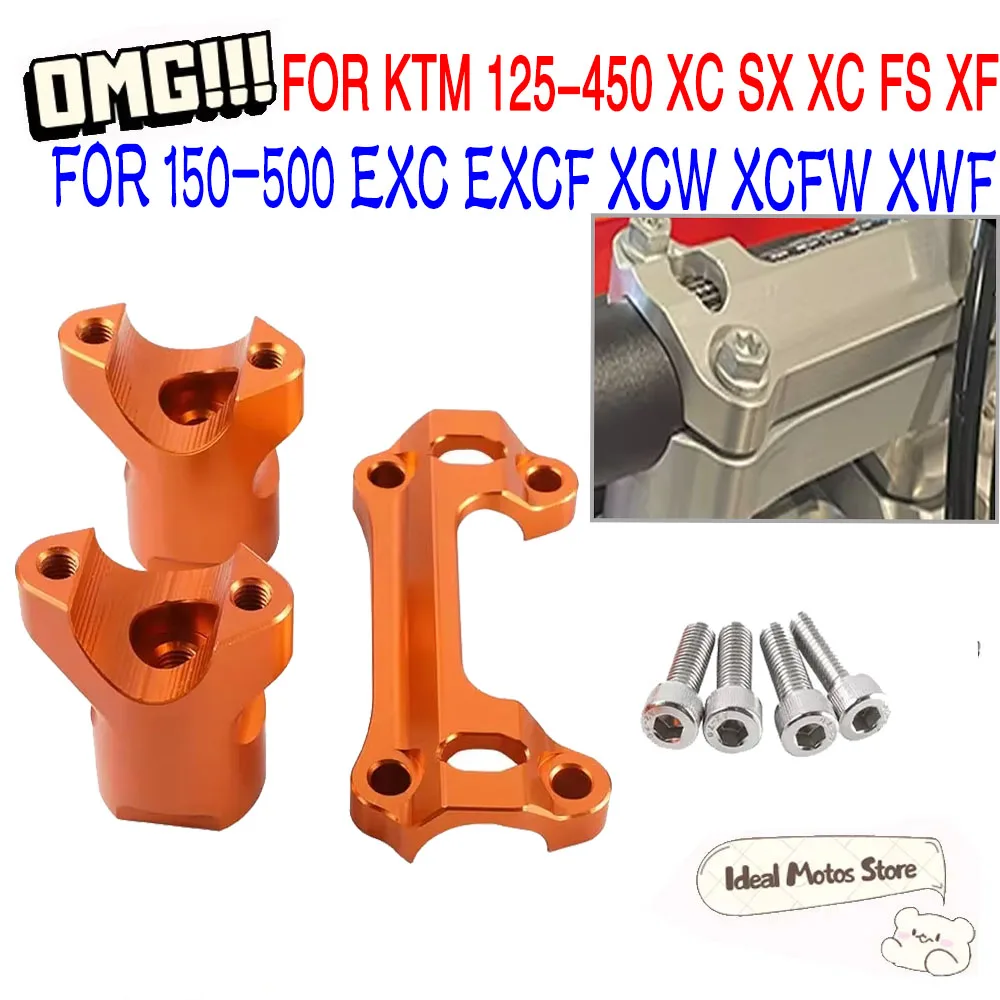 Motorcycle For KTM 125-500 EXC 300 250 EXCF SX SXF XC XCF XCW XCFW XWF 2023 - 2025 Handlebar Riser Handle Bar Clamp Mount Parts