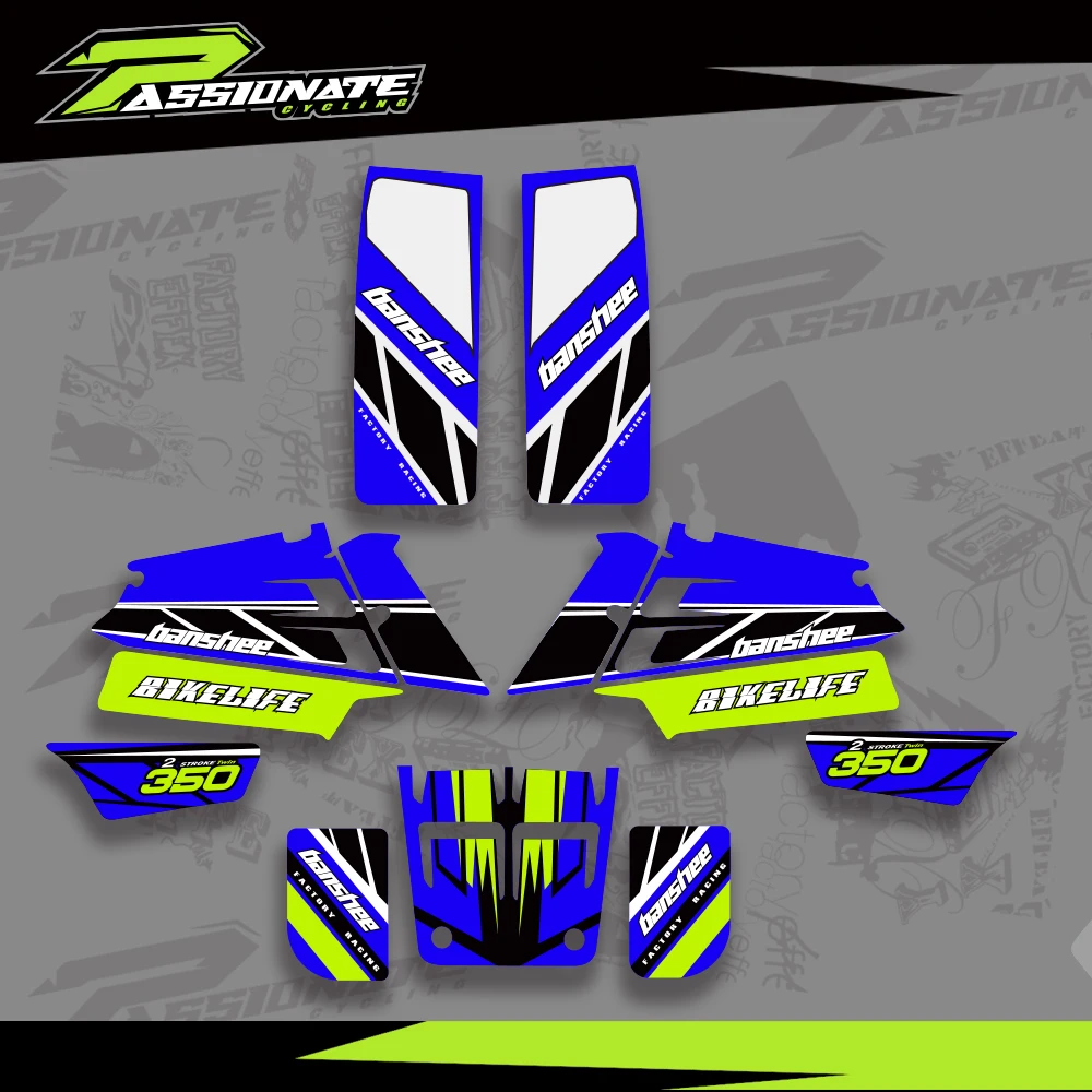 

For Yamaha Banshee 350 YFZ 350 1987-2006 ATV Graphic Background Decals Sticker Kit Customize 2005 2004 2003 2002 2001 2000 1999