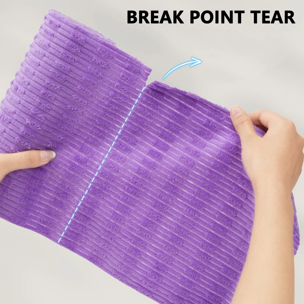Hand Teared Cleaning Wipe Bamboo-Terry Towels Microfiber Tear Cleaning Cloths Washable Dry Wet Dual Use Kitchen Cleaning