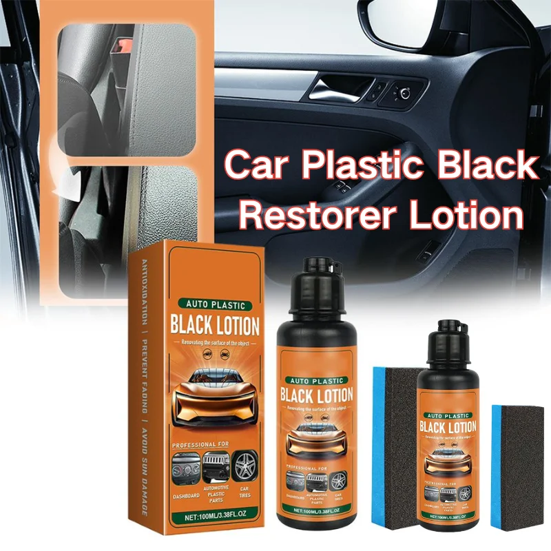 Car Plastic Black Restorer Lotion Deep Cleaning Hydrophobic Coating Agent Plastic Refurbishing Agent Anti-Fading UV Protection