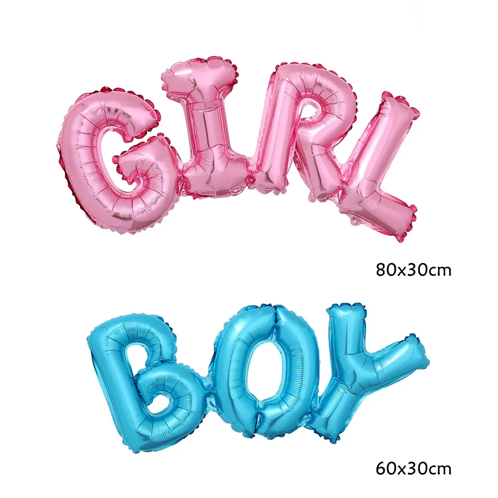 New Link Baby Boy Girl Letter Foil Balloons Baby Shower Birthday Wedding Party Large Size Connect Baby Alphabet Air Globos Decor