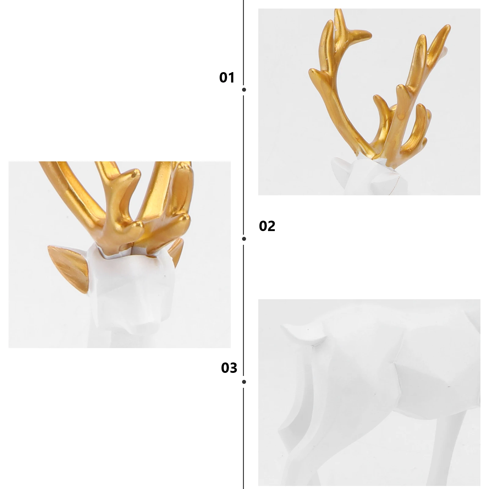 

1Pair Desktop Elk Ornament Exquisite Craftsmanship Holiday Theme Decorative Piece Festive Home Decoration Christmas Tabletop