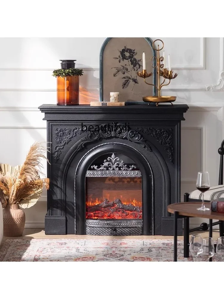 

ss7304 Medieval French Fireplace Cabinet Villa B & B Clothing Store Decorative Cabinet Neoclassical Fireplace Rack