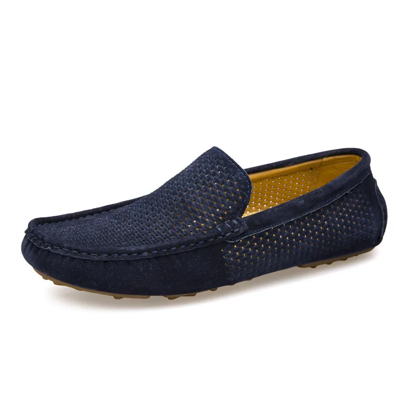 Mocassins Hommes Décontractés Confortables En Cuir - Chaussures Oxford Driving Sneakers Réglables Pour Marche Quotidienne