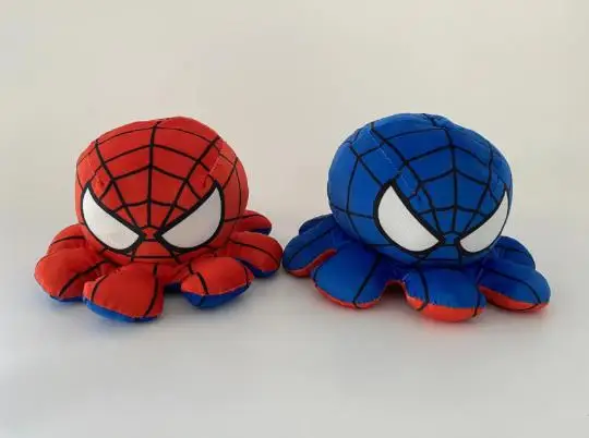 Marvel Plush Doll Avengers Spiderman Iron Man Captain America Hulk Thanos Octopus Plush Cartoon Toy That Can Be Flipped Kid Gift