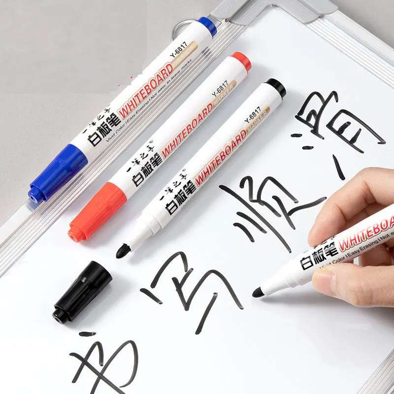 60Pcs Whiteboard Pen Can Be Erased Marker Pens Non-toxic Large-capacity Pen For Teacher Water-based Drawing Board Pen