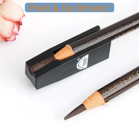 Waterproof Eyebrows Pencil Microblading Peel Off Pull Roll Paper Eyebrow Pencil Set Permanent Makeup Dermatograph Pencil