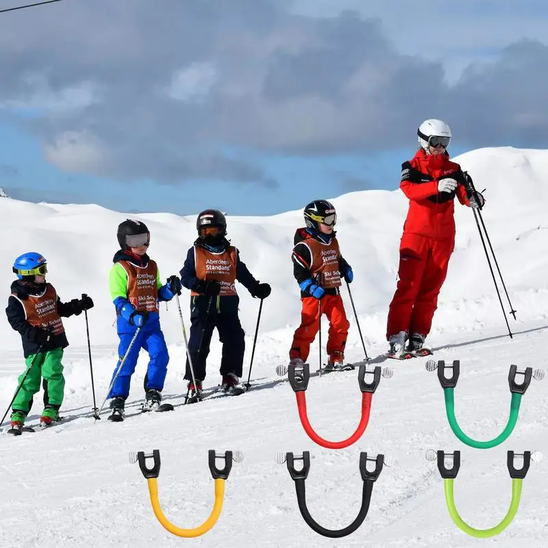 Kids Ski Tip Connectors Snowboard Holder Sled Rope Ski Skiing Training Equipment Durable Skiing Accessories