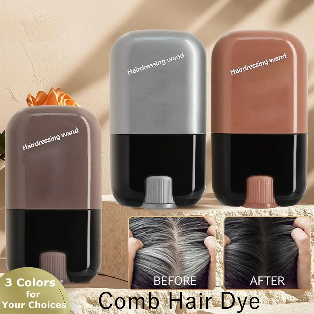 New Waterproof Comb Hair Dye Sweat-proof Easy to Use 2 in 1 Instant Dye Black Color Hair Colouring Cream for Grey Hair Coverage