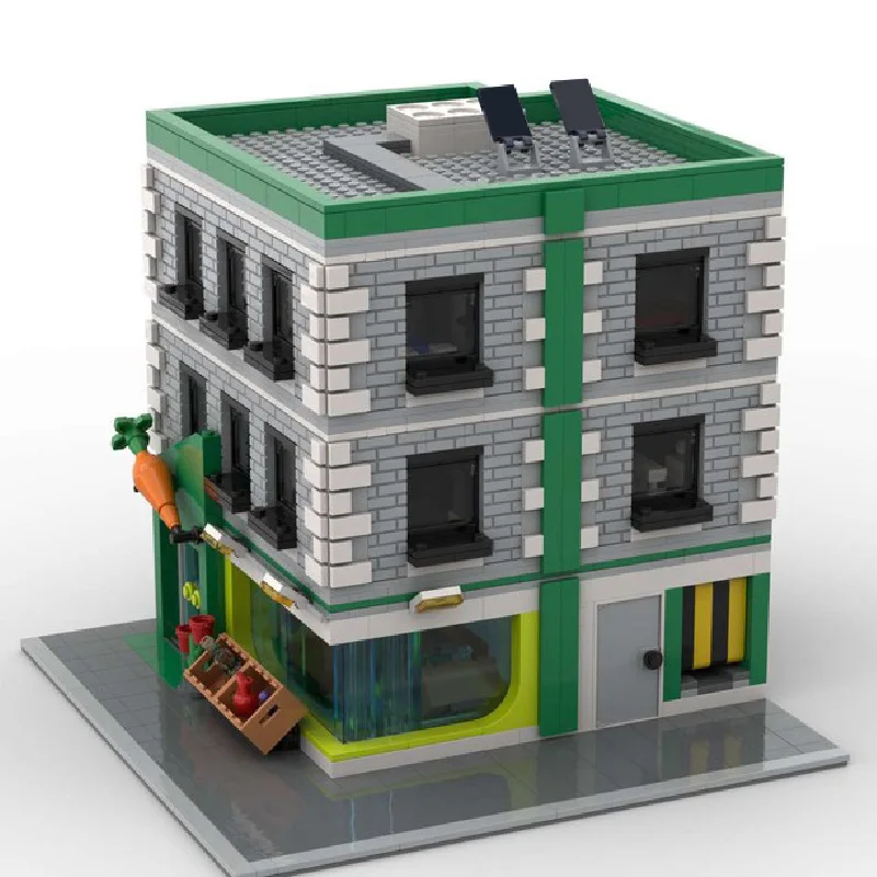 1724 Parti MOC Creative City Street Negozio di generi alimentari di lusso Modello Architettura Building Blocks Bambini fai da te Assemblaggio Mattoni Giocattoli Regali