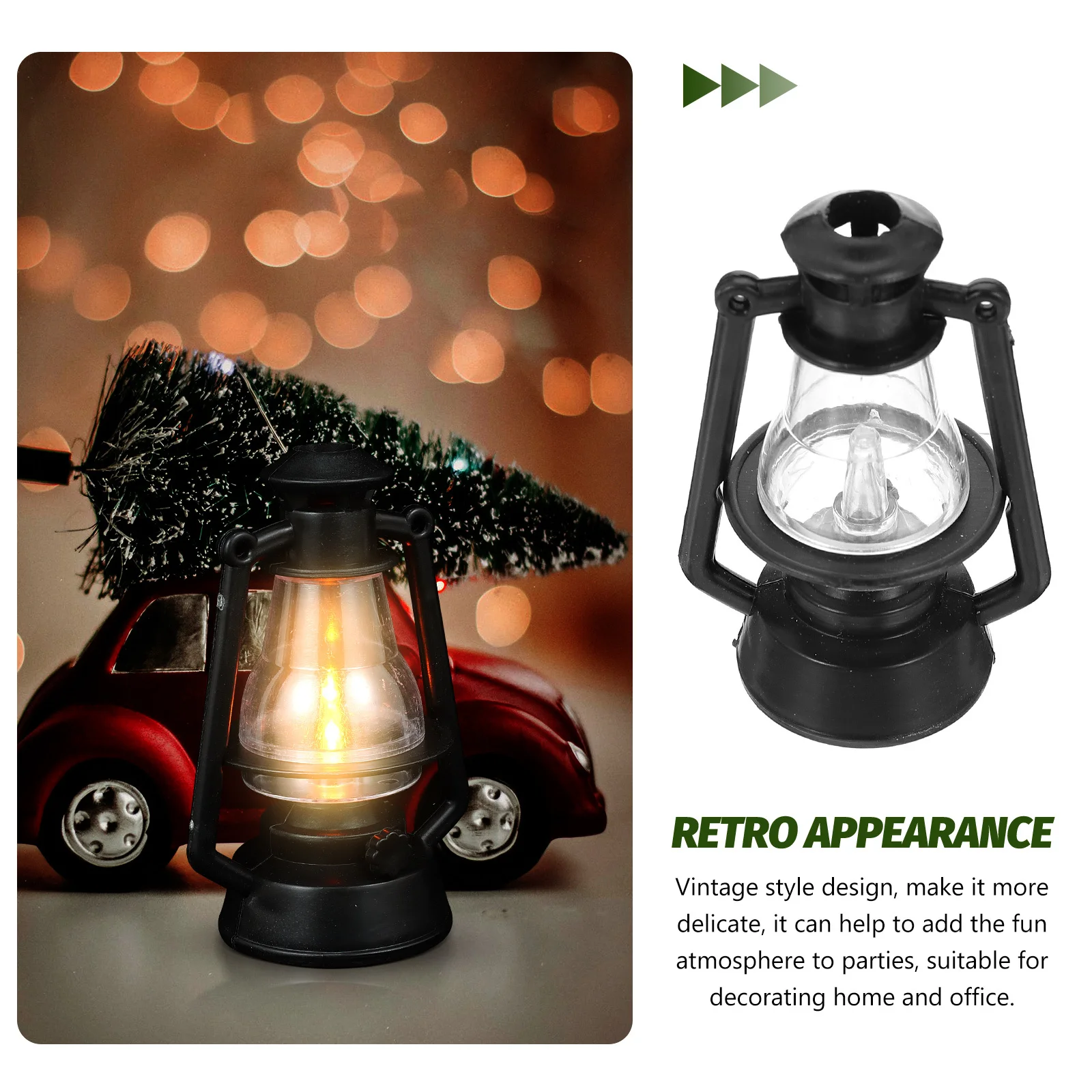 6 قطع مصباح محاكاة بتصميم ريترو جميل مثالي لمستلزمات حفلات عيد الميلاد والديكورات الداخلية والخارجية #2