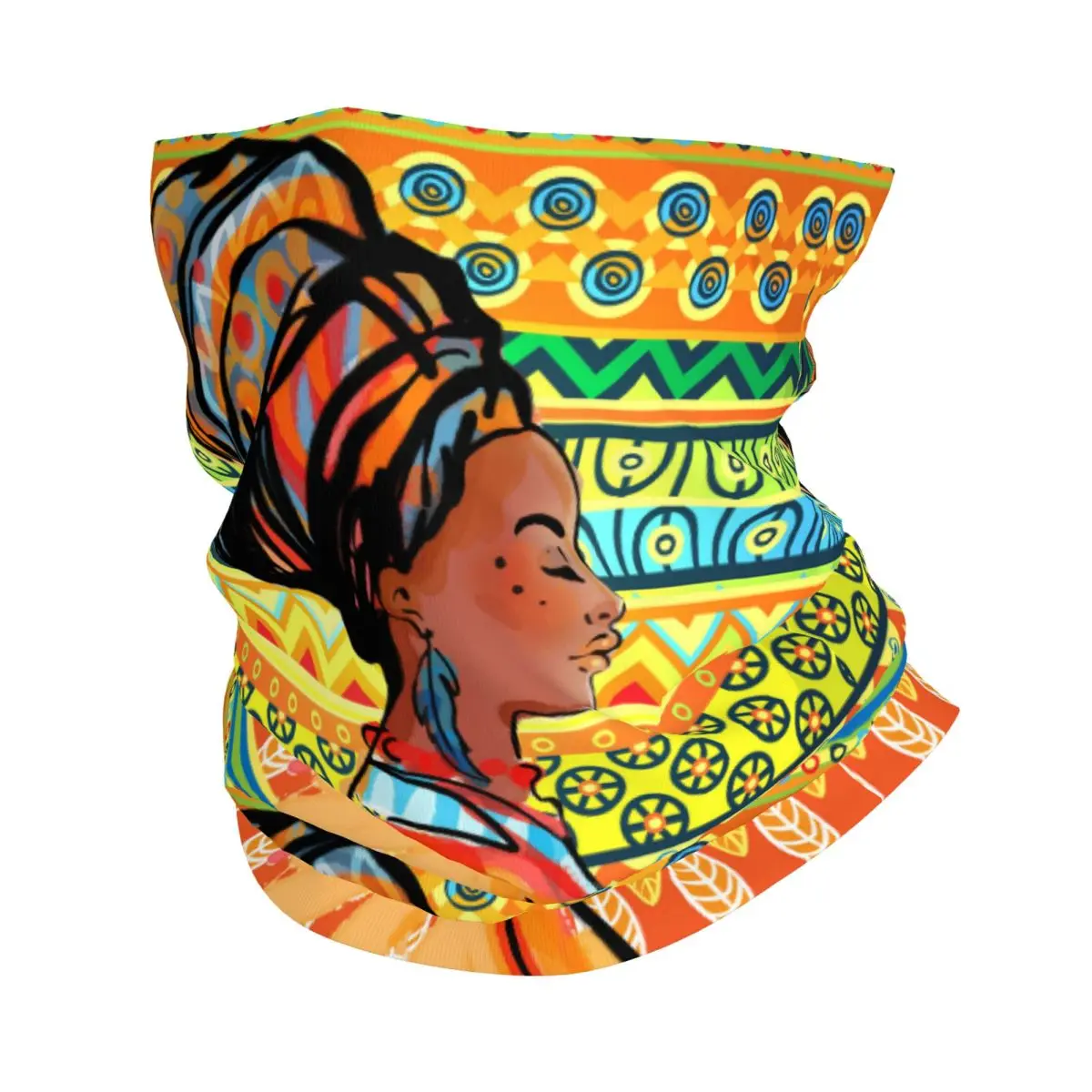 

Ethnic Style Thin Bandana Neck Gaiter Africa Women Wrap Scarf Headband Neck Cover