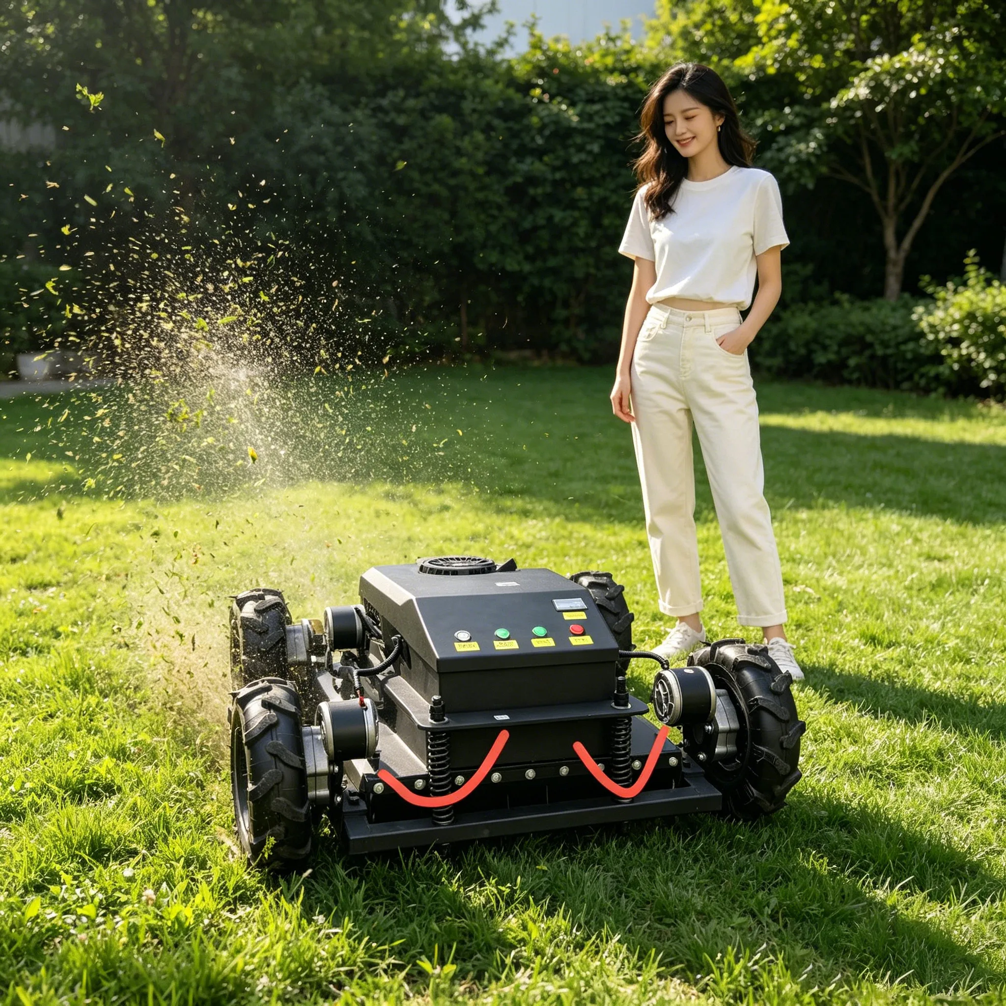 

Customized lawn mower to clean weeds and shrubs in embankments, promptly identify safety hazards, and avoid accidents