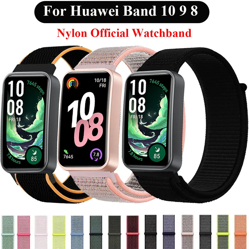 Нейлоновый ремешок Solo Loop для Huawei Band 10 9 8, спортивный браслет, сменный ремень, аксессуары для Huawei Band 8 9 10 Correa