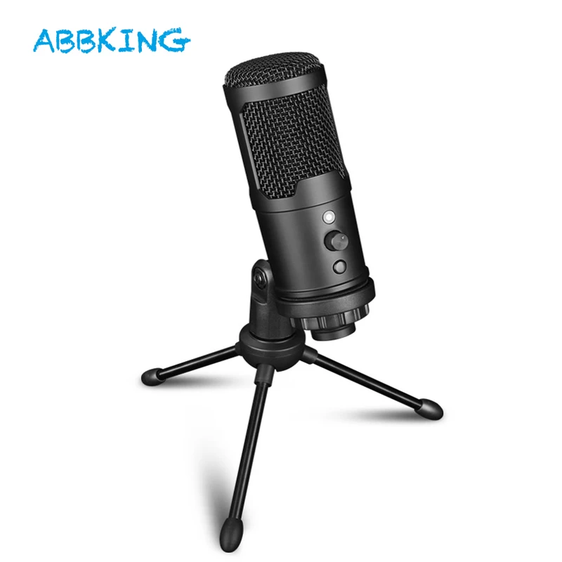 ABBKING Gaming Microphone Noise Reduction for PC PS4 PS5 Smartphone Youtube Tiktok Recording Mic Podcast Living Stream Microfone