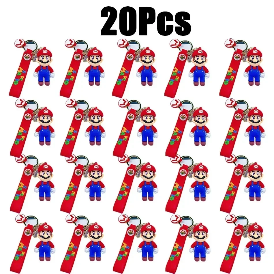 Bandai Super Mario Bros Actionfigur Schlüsselanhänger Niedliche Cartoon-Figur Spielzeug Puppe Modell Dekoration Kind Geburtstagsgeschenk 5