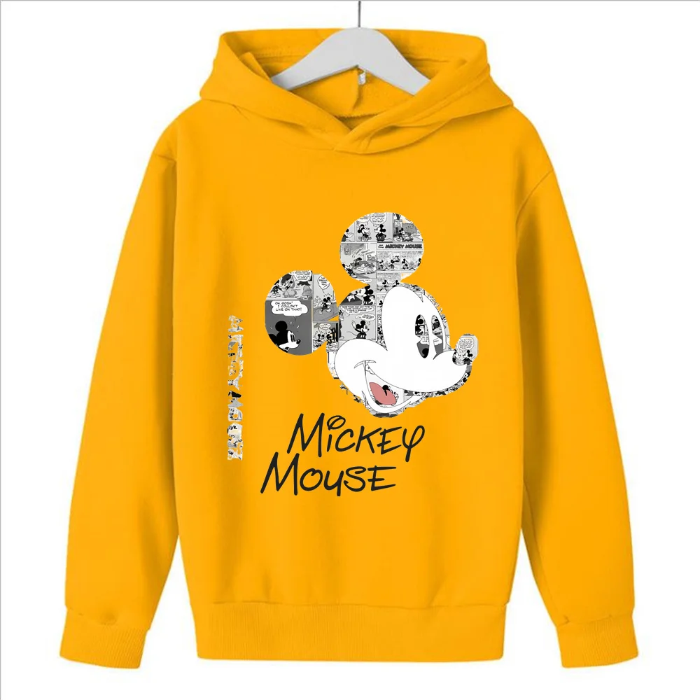 Disney Mickey Minnie Mouse Hoodie Y2K 90s Cartoon Manga Anime Children Clothes Kid Girl Boy Sweatshirt Hoody Baby Top Pullover