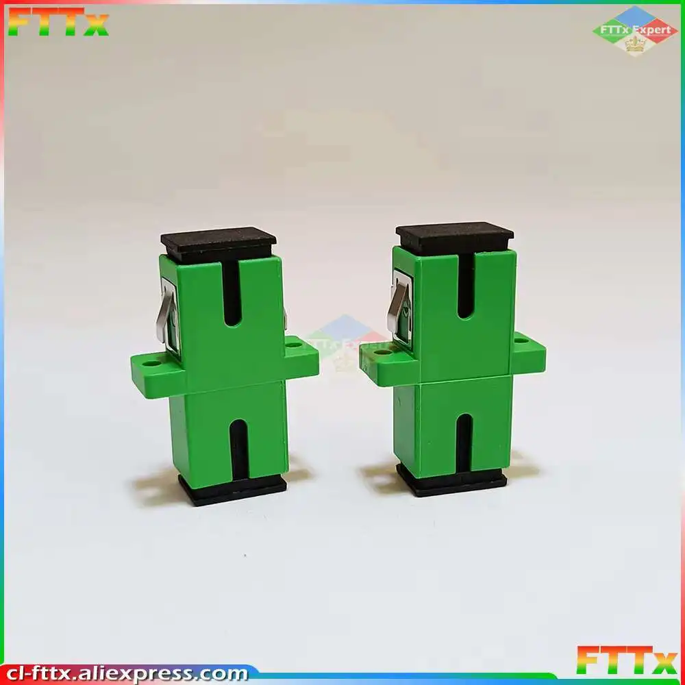 10/20/30/50PCS/LOT SC APC UPC Single Mode Optical Fiber Connector Flange Head Coupler Square joint Adapter