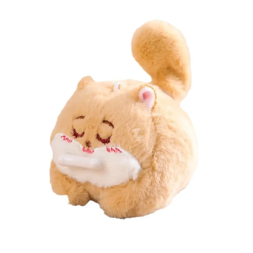 Porte-clés en peluche en forme de queue de chien, pendentif de dessin animé, mignon, Kawaii