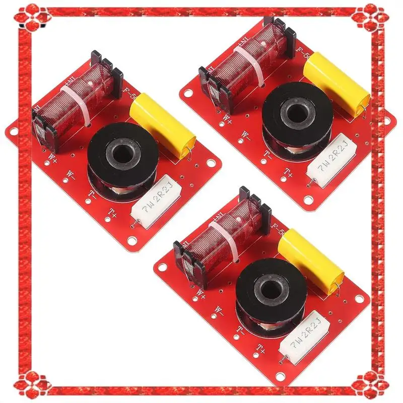 Système de haut-parleurs bidirectionnels, 3 pièces, livraison en 24 heures, filtres croisés Audio, distributeur de fréquence en plastique rouge 130W