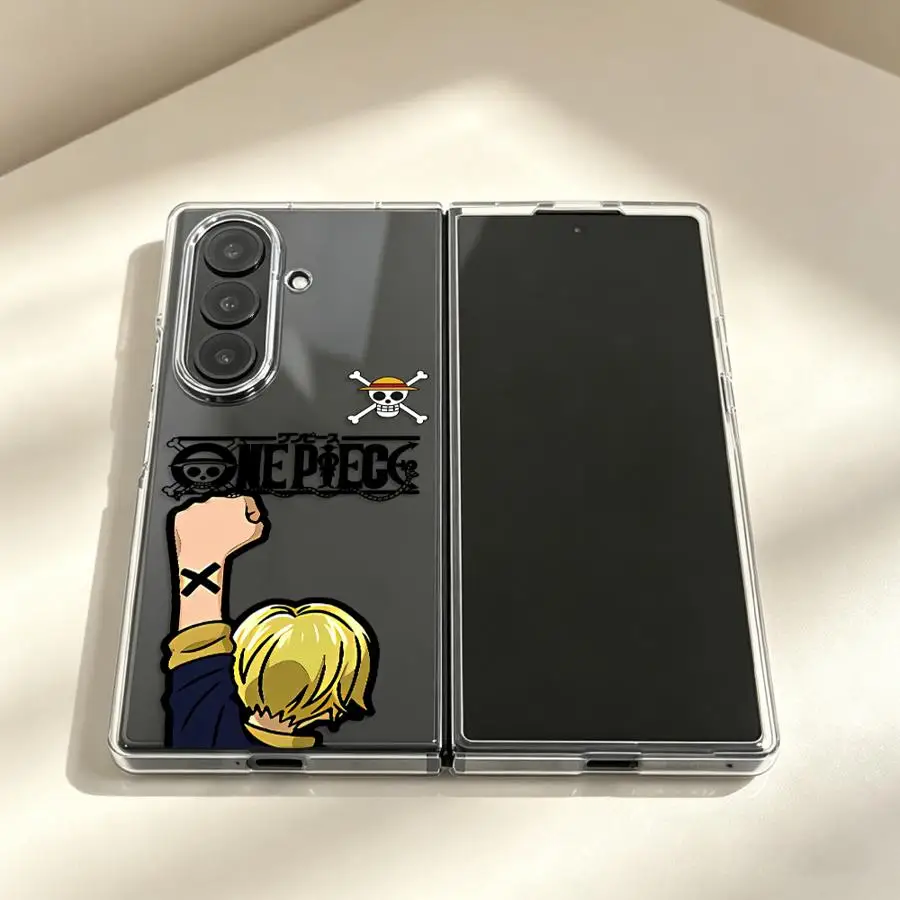 Anime Sanji Case for Samsung Galaxy Z Fold 7 6 5 4 3 ZFold7 ZFold3 ZFold6 ZFold4 ZFold5 Transparent Soft Phone Cover